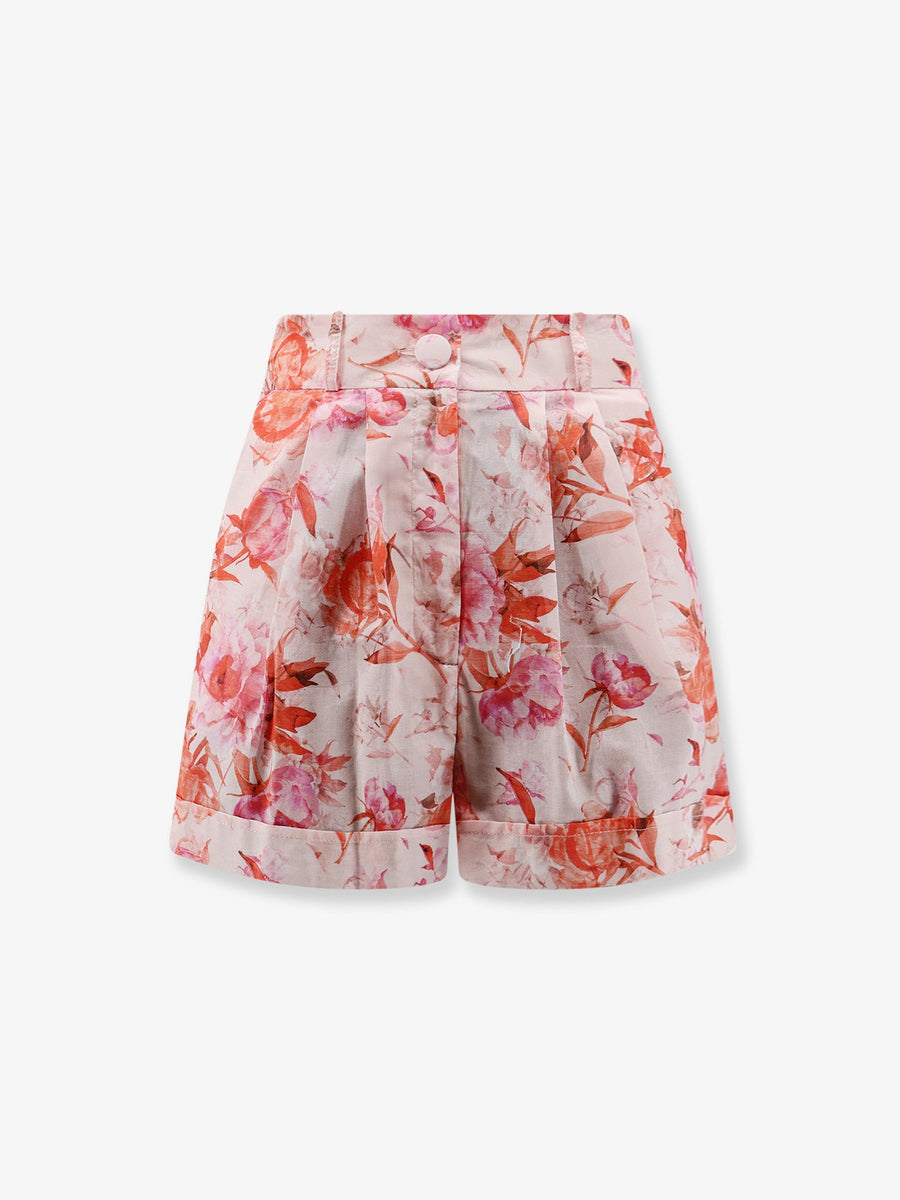 Shorts Printed Cotton Red