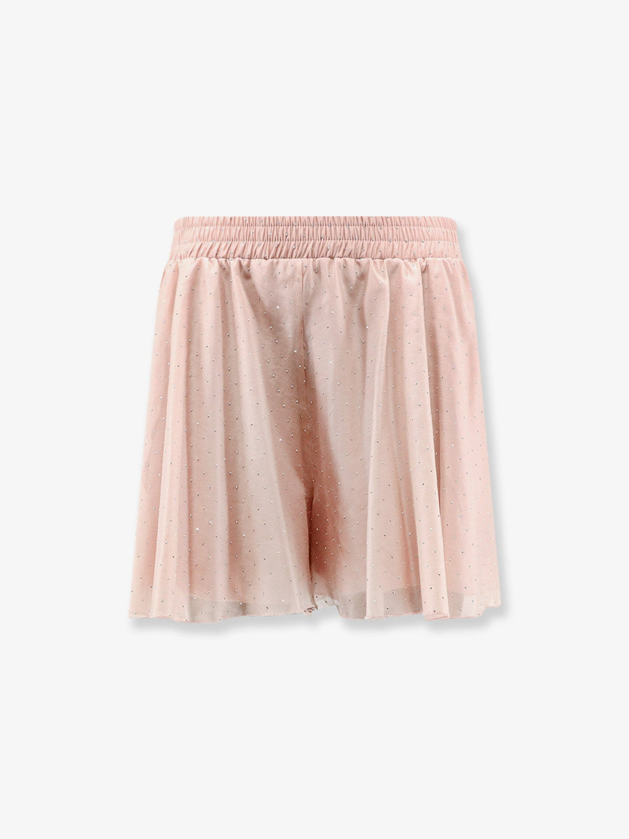 Shorts With Rhinestones Pink Lyocell