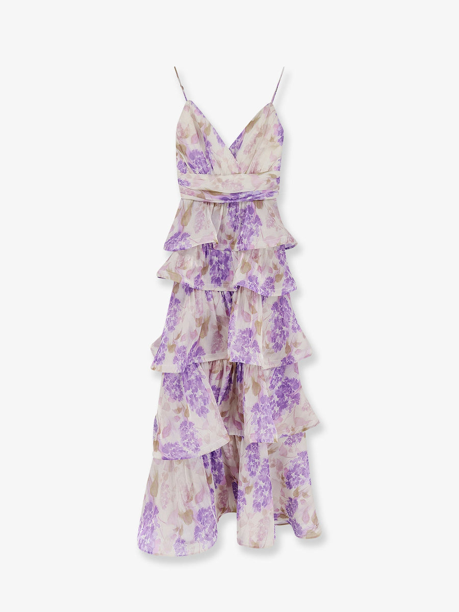 Dress Purple Ruffles Polyester Evening Suits