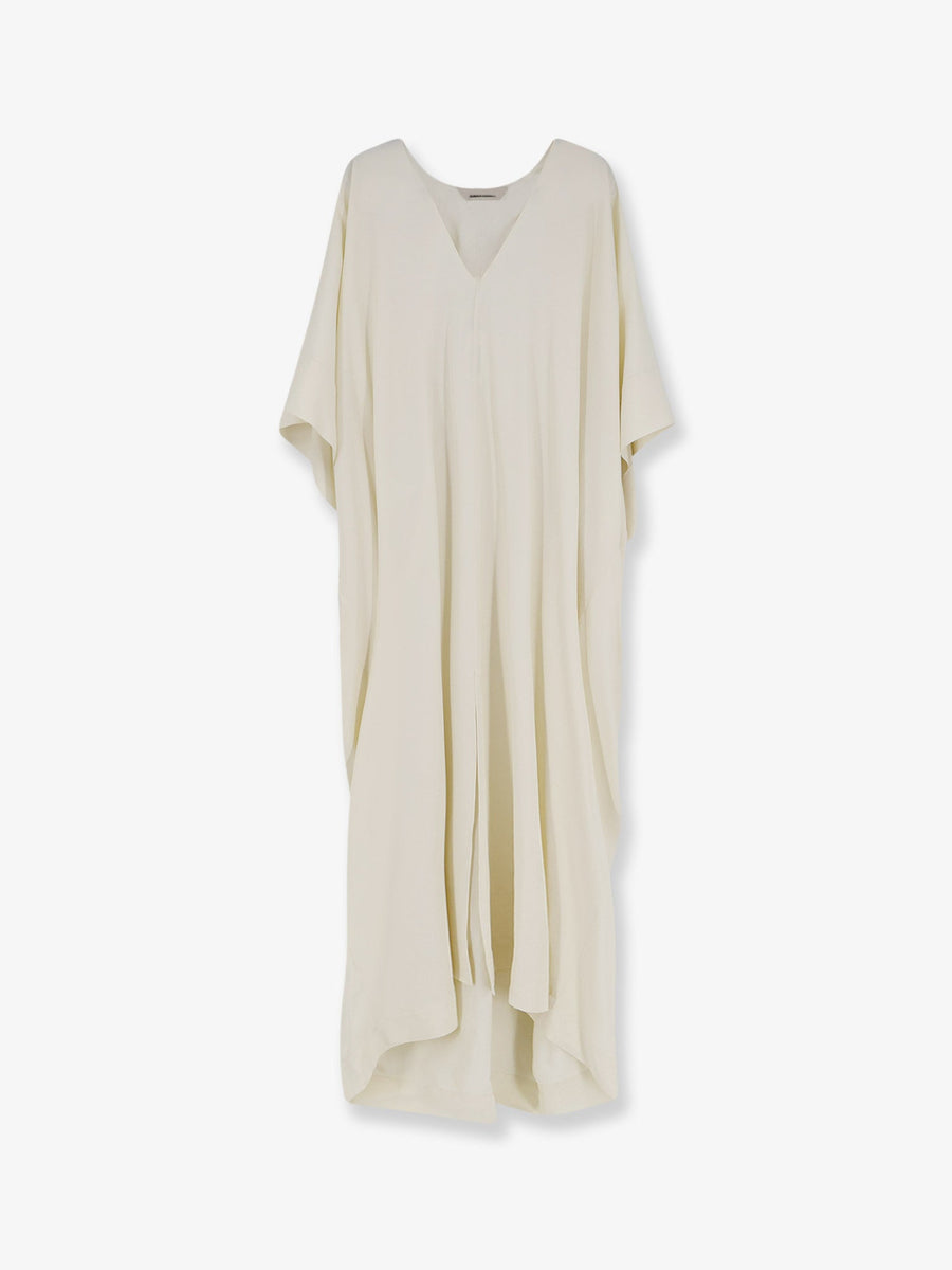 Long Viscose Dress Beige