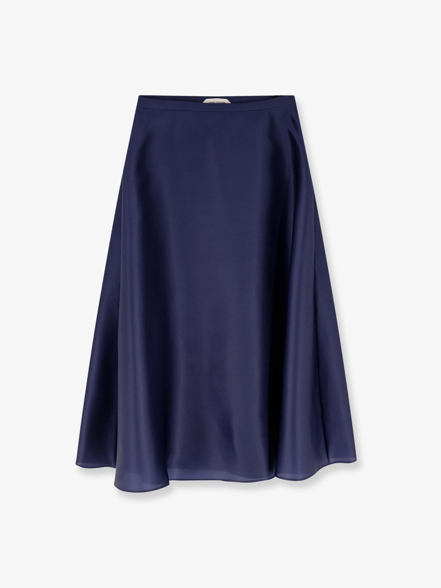 Silk Skirt Blue