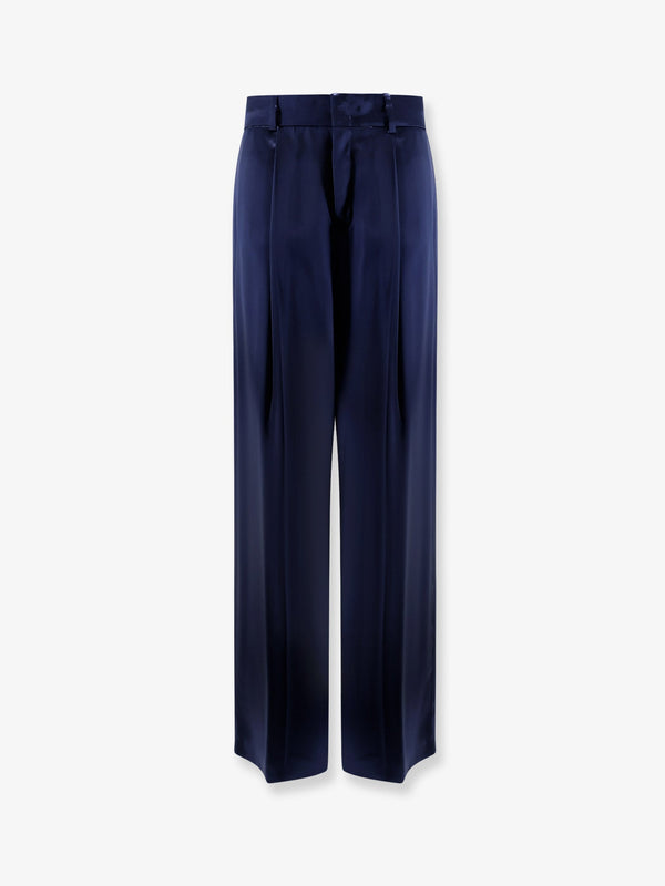 Trousers Satin Blue Cupro