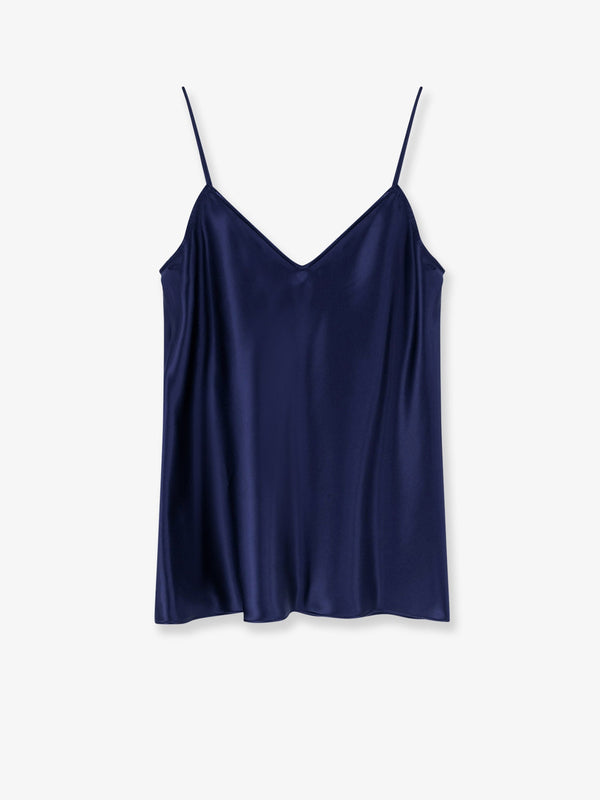 Satin Top Blue Viscose T-shirts & Jerseys