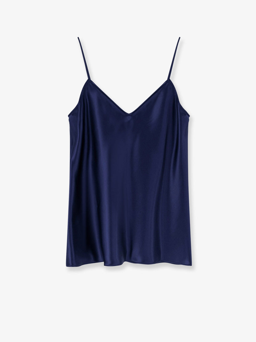 Satin Top Blue Viscose T-shirts & Jerseys
