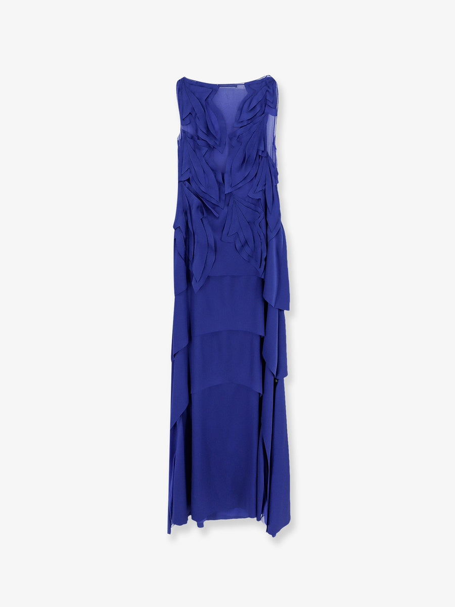Dress Satin Blue Acetate