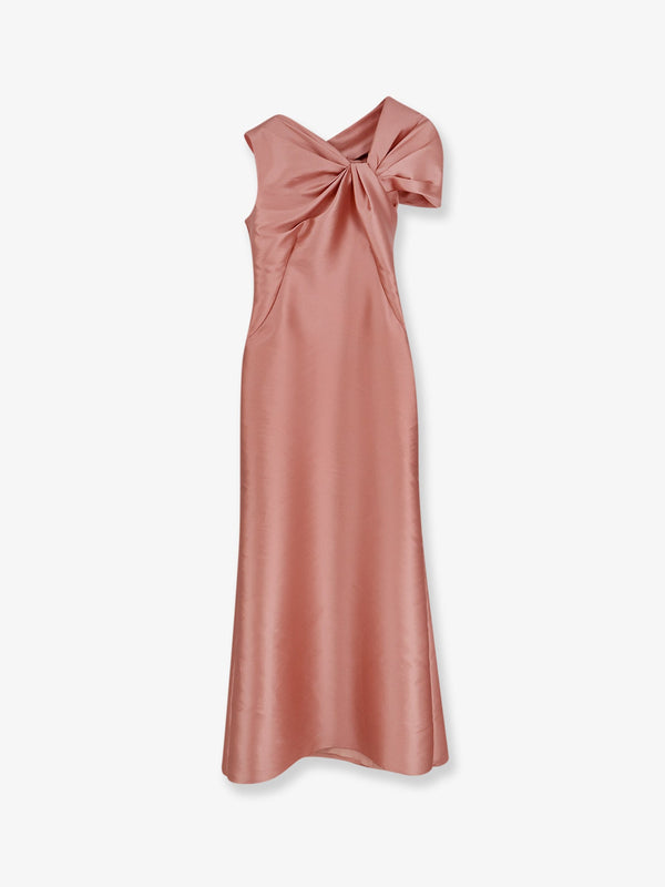 Dress Mikado Long Pink Polyester