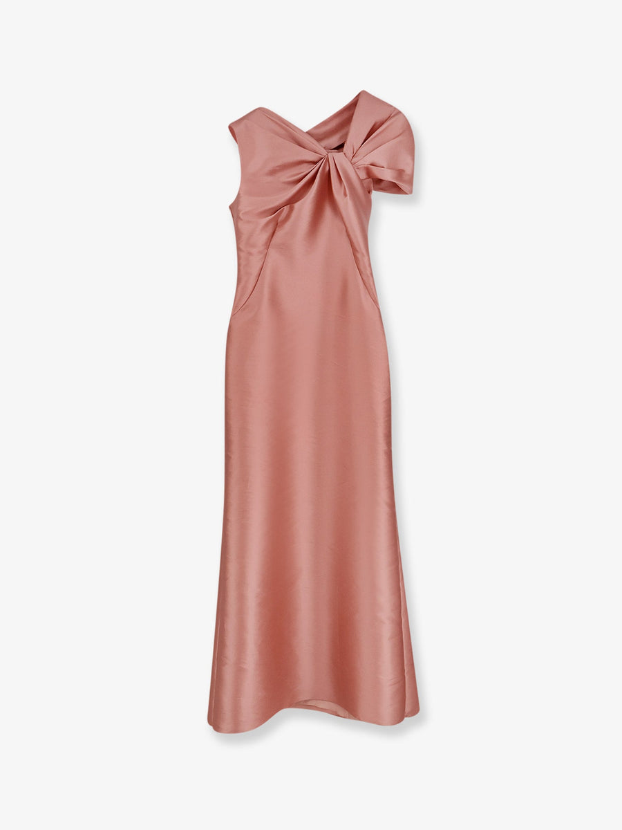 Dress Mikado Long Pink Polyester