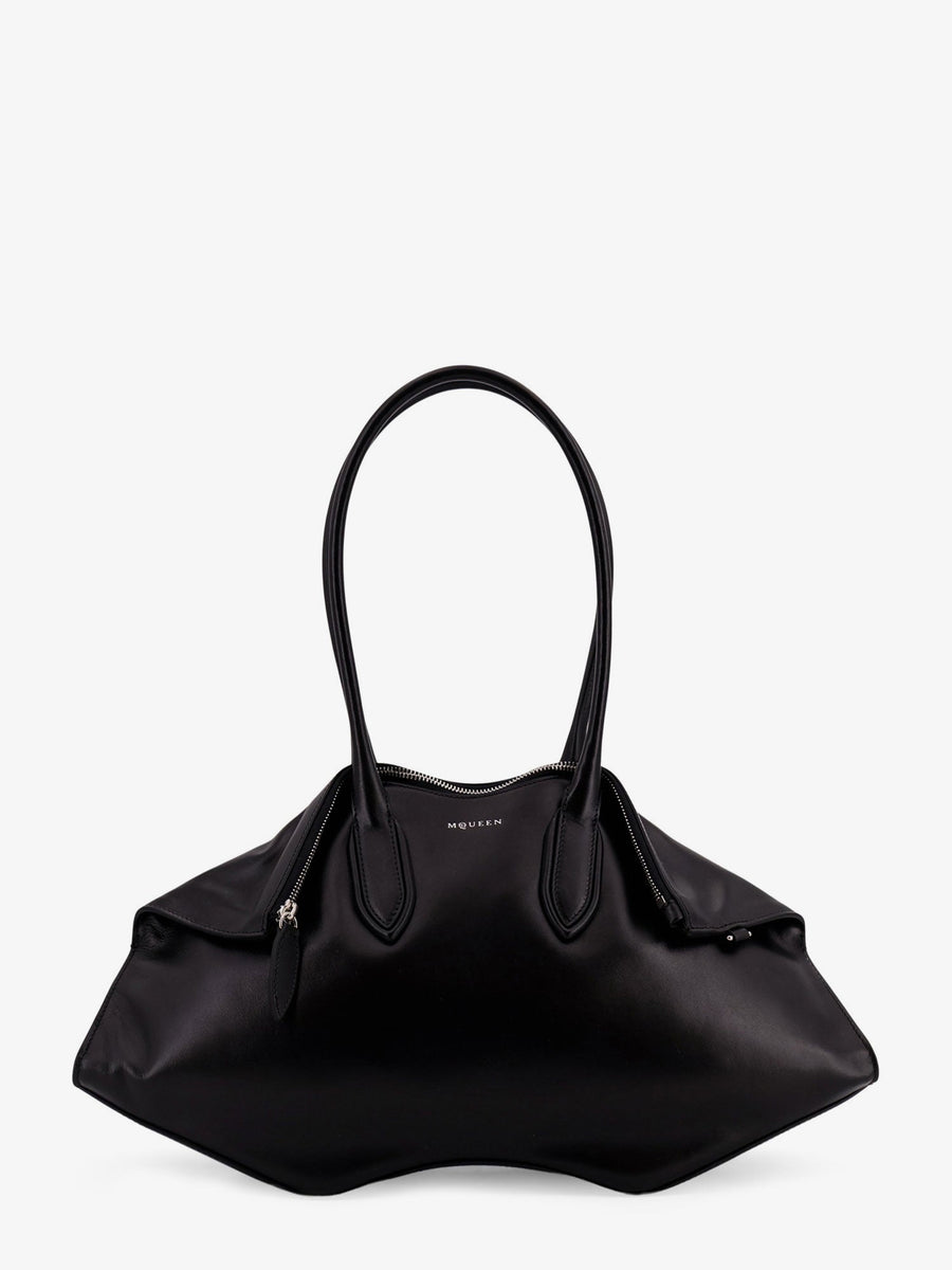 Manta Leather Shoulder Bag Black