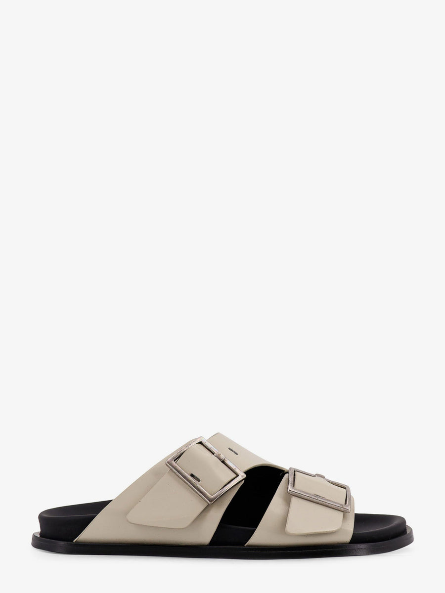 Alba Low Leather Sandals Beige