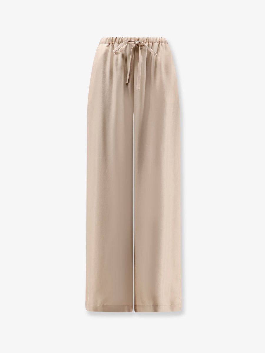 Silk Trousers Beige