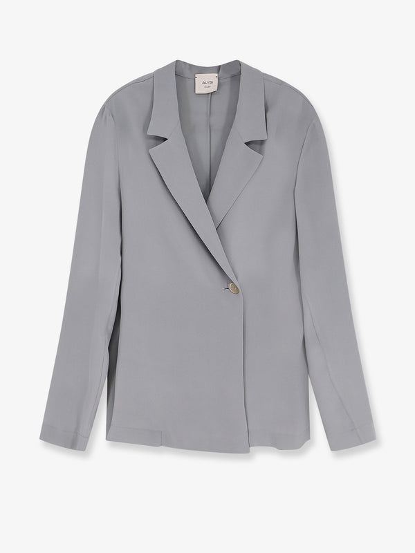 Blazer Loose Silk Blue Blazers