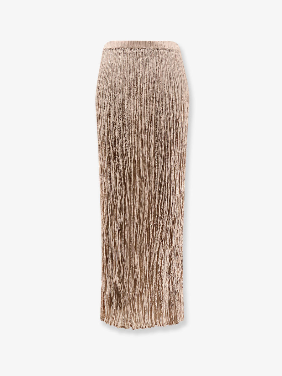 Skirt Wrinkled Viscose Beige