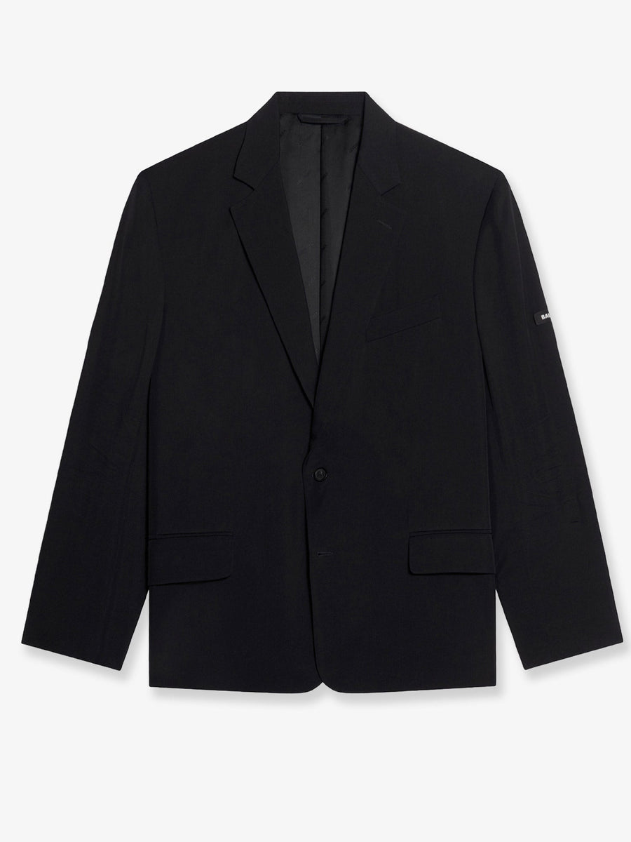 Washed Viscose Blazer Black Jacket