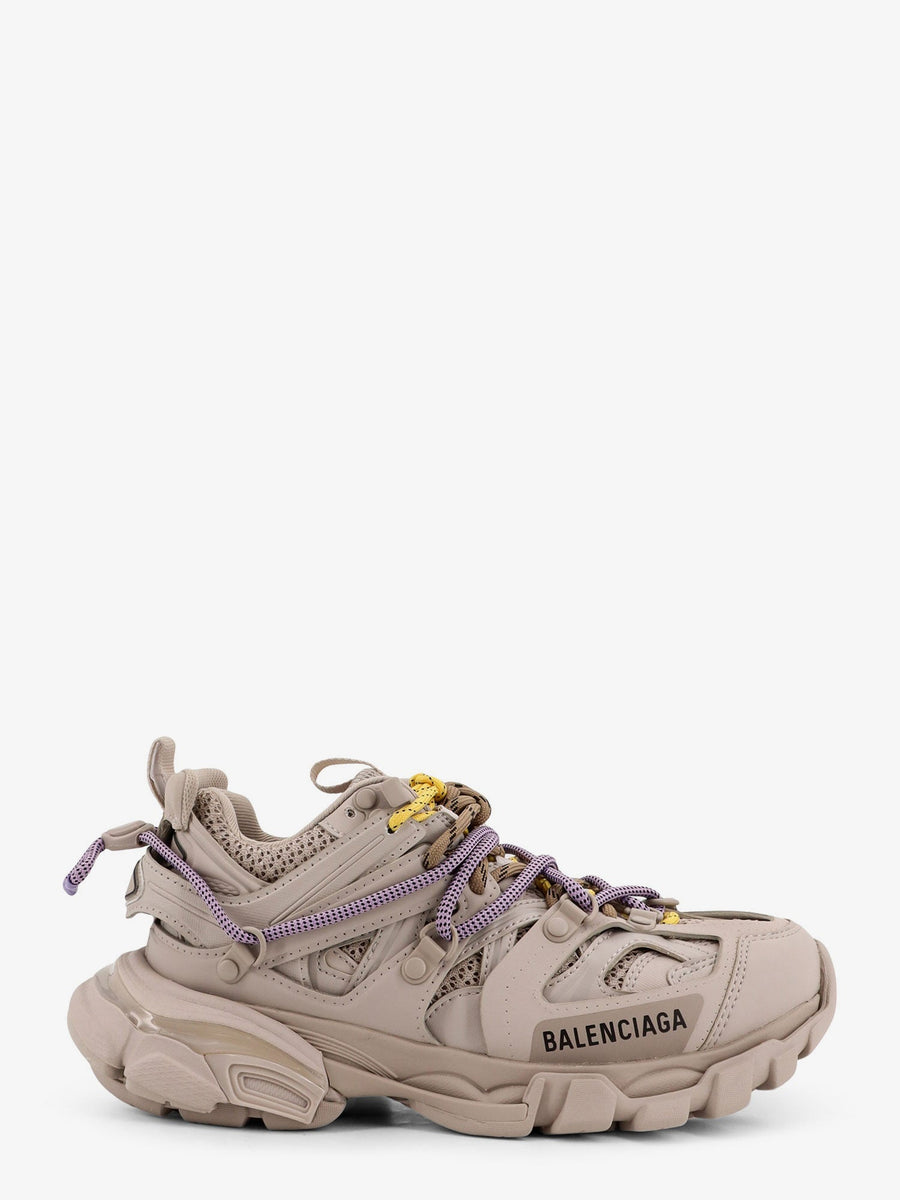 Track Mesh Sneakers With Colored Laces Beige Mesh/rubber Trainers