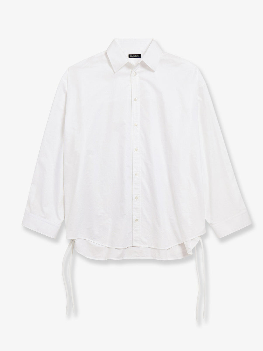 Shirt Lace-Up Cotton White