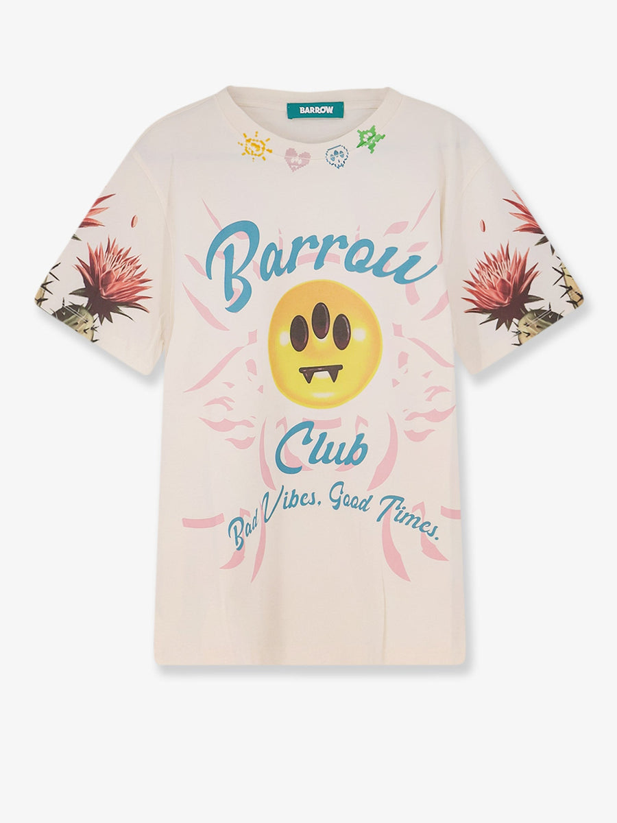 Cotton T-Shirt With Logo Print White T-shirts
