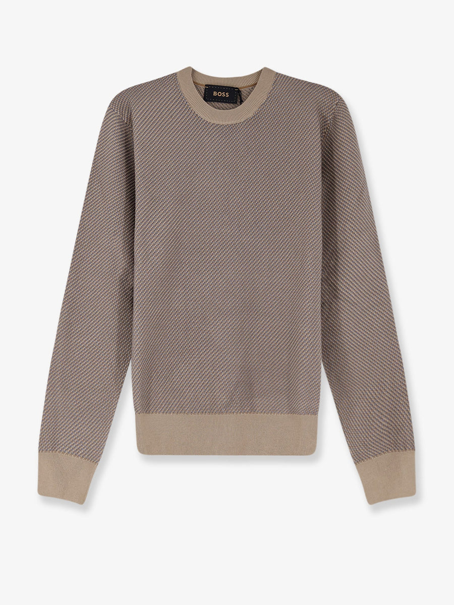 Silk And Cotton Blend Sweater Beige