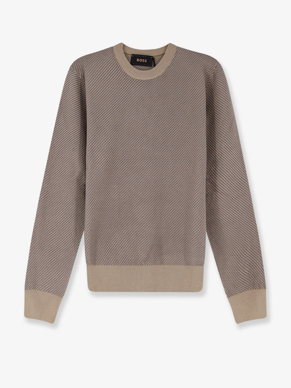 Silk And Cotton Blend Sweater Beige