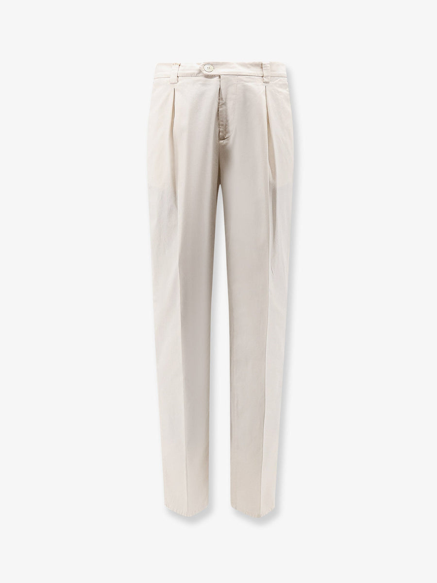Stretch Cotton Trousers White