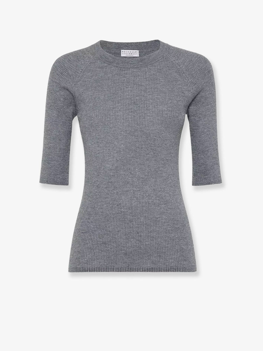 Sweater Cashmere Blend Lurex Grey