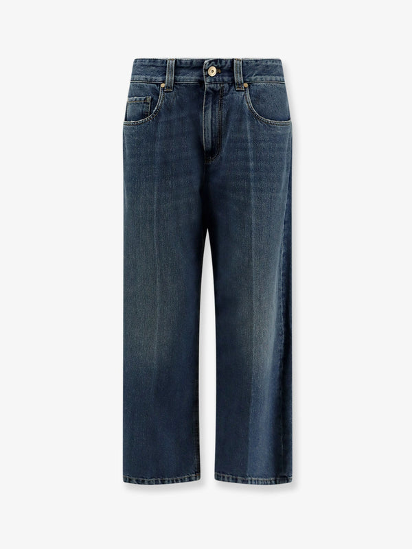 Jeans Contemporary Square Blue Cotton