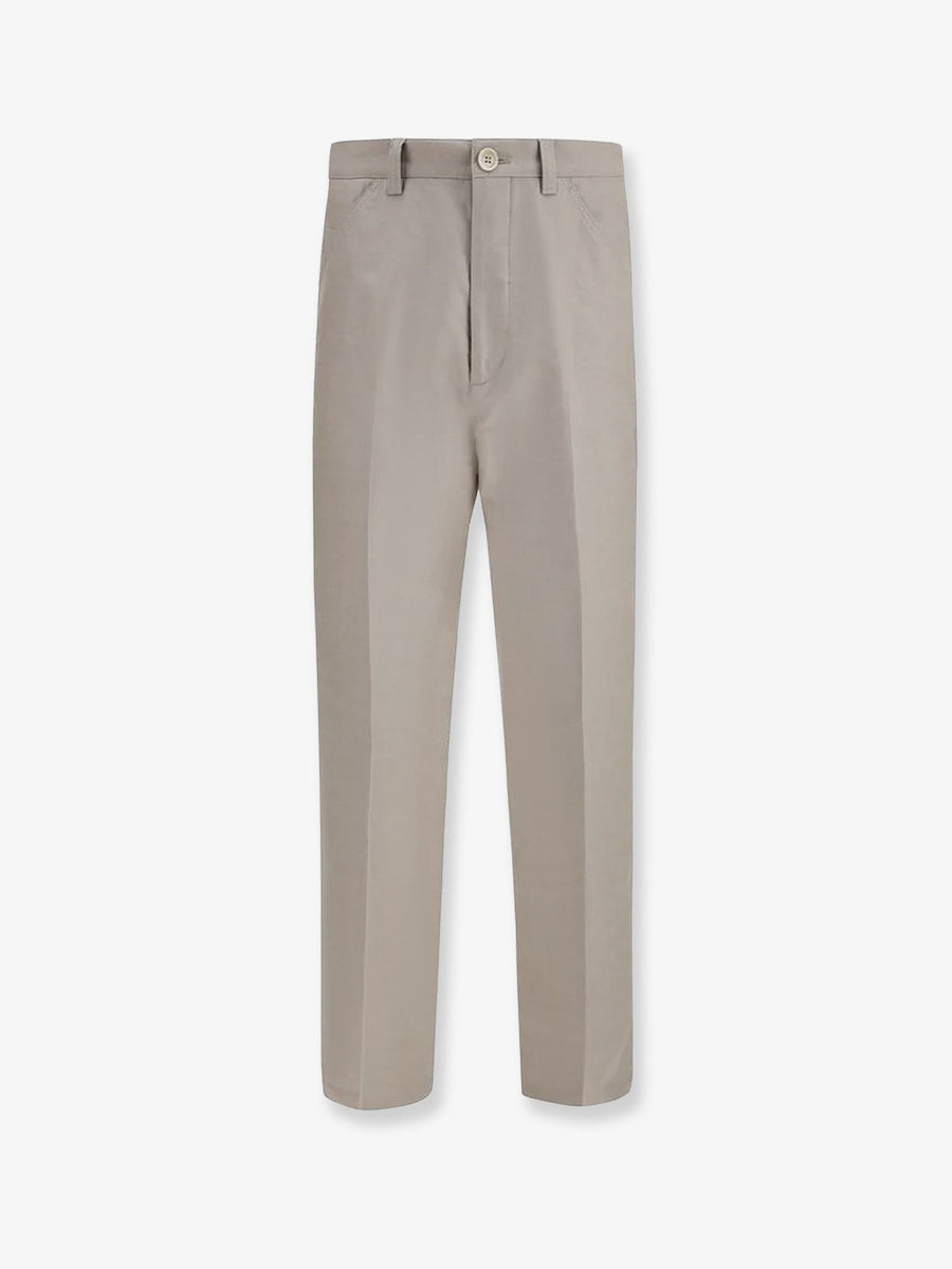 Trousers Beige Cotton-Linen