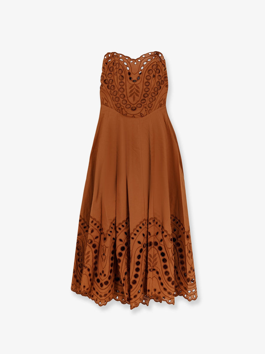 Long Dress Marlin Brown Cotton