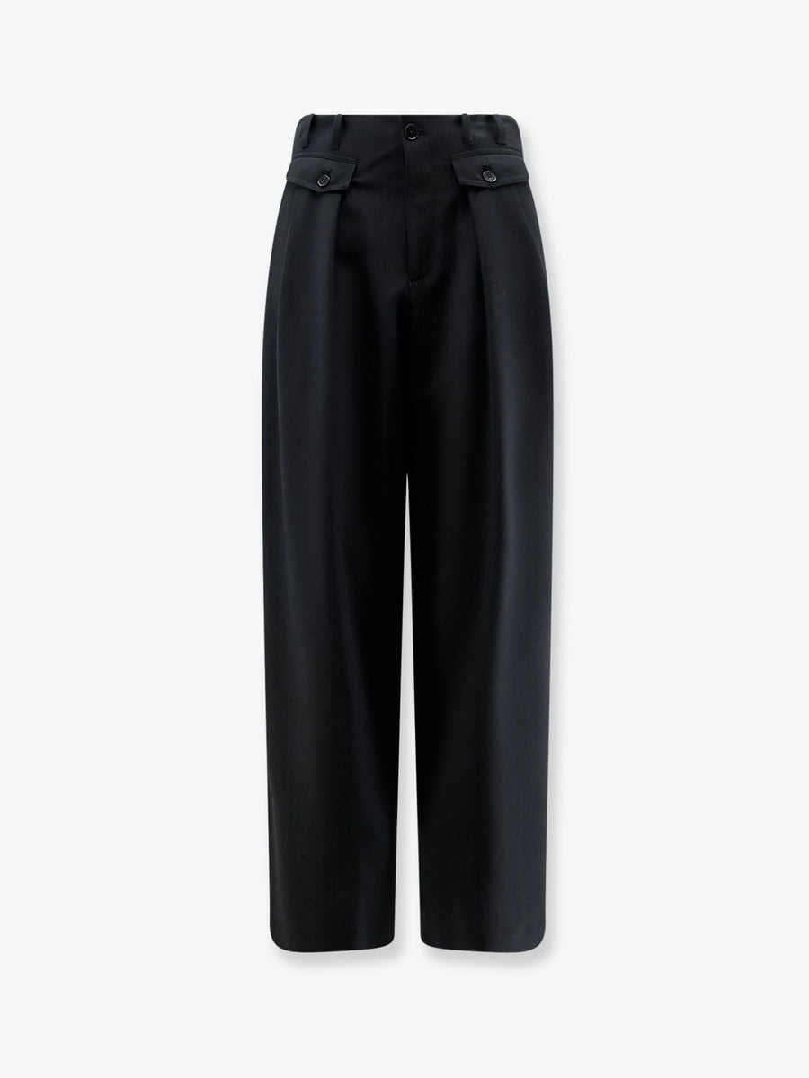Trousers Wenda Wool-Blend Black Polyester