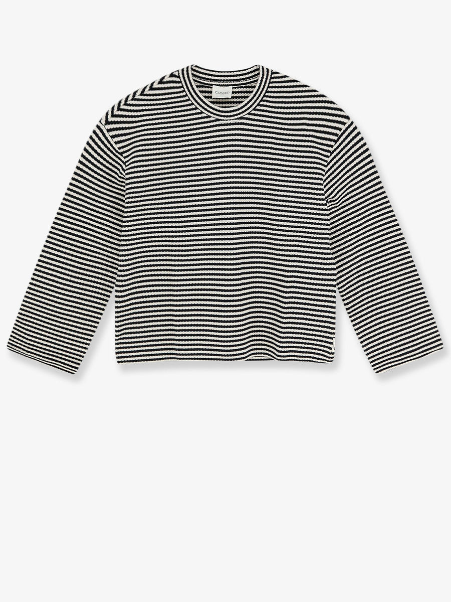 Sweater Striped Cotton Black