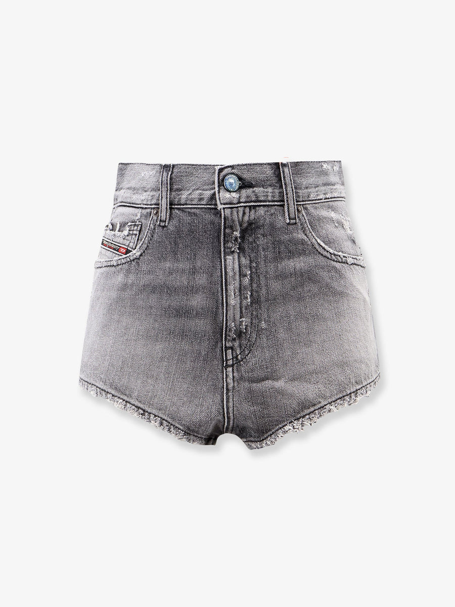 Denim Shorts Grey Cotton