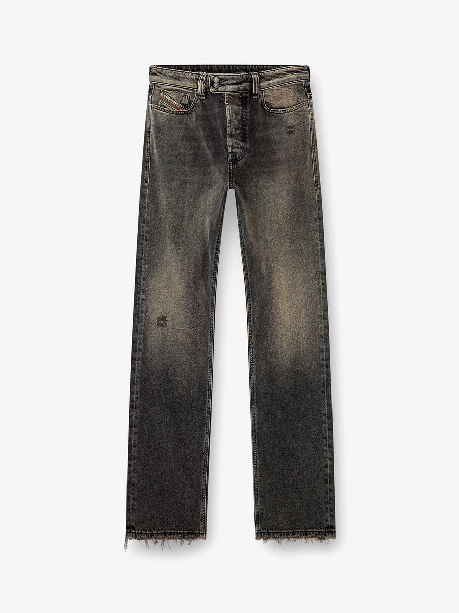 Denim Trousers D-Eeper-Ra Grey Cotton