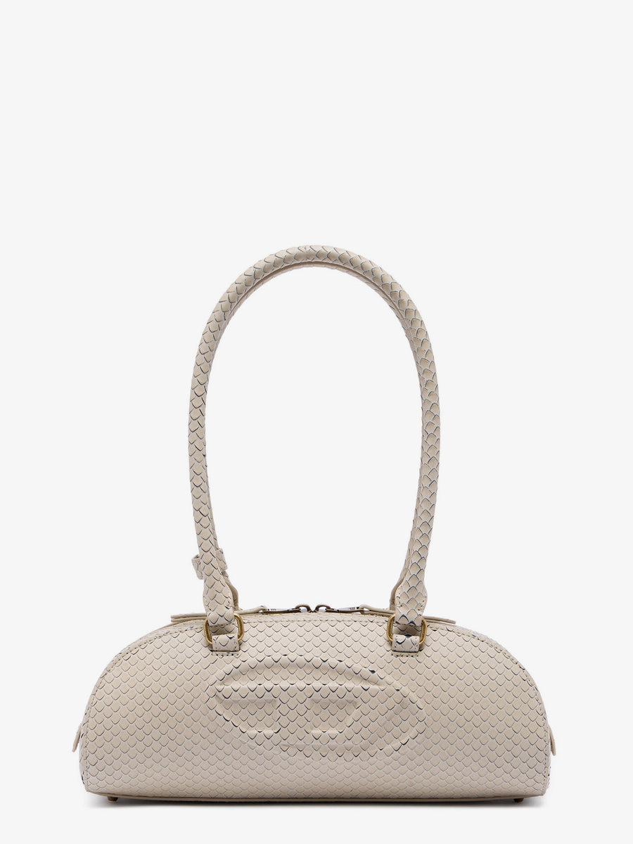 Shoulder Bag 1dr Python-Effect Leather Beige