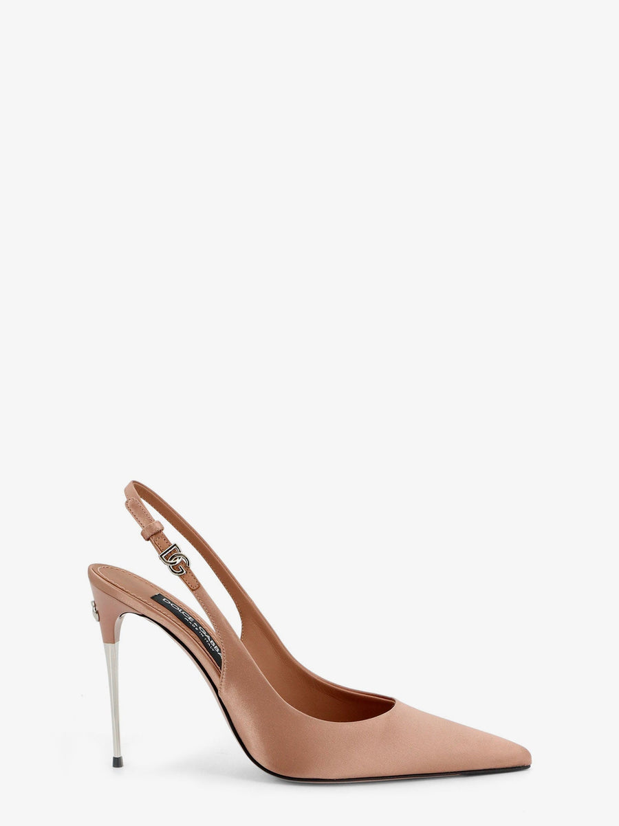 Pumps Satin Beige Satin/leather