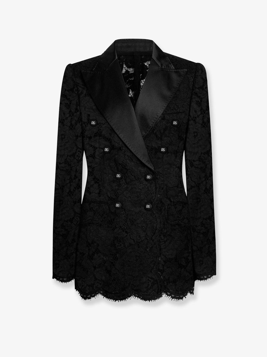 Blazer Lace Black Viscose Blazers