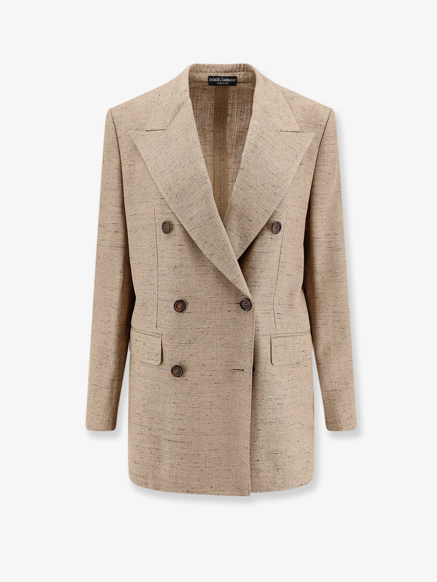 Blazer Beige Viscose-Linen Blazers