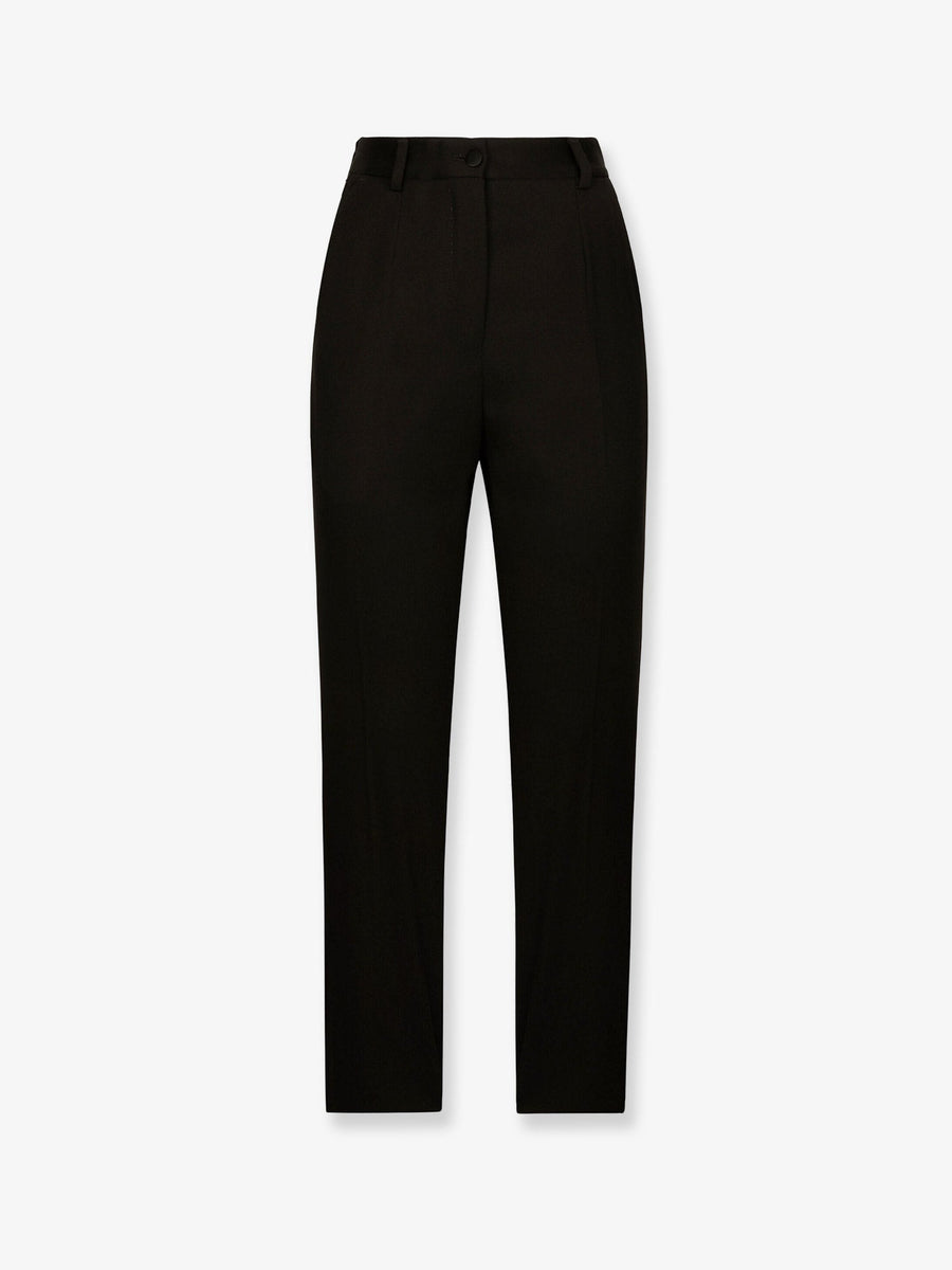 Tuxedo Trousers Black Virgin Wool