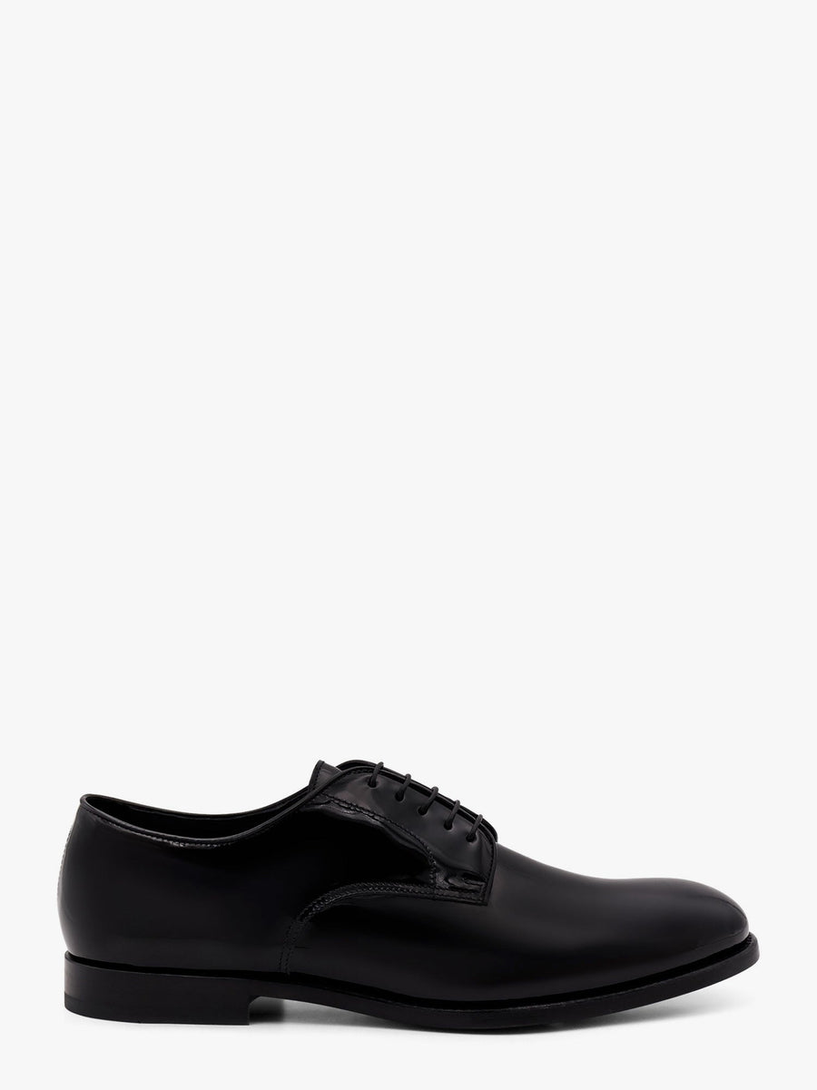 Lace-Up Patent Leather Shoes Black