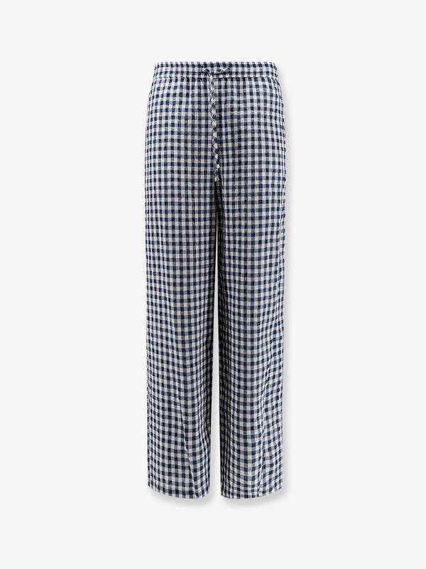 Unisex Pyjama Trousers Blue Polyester