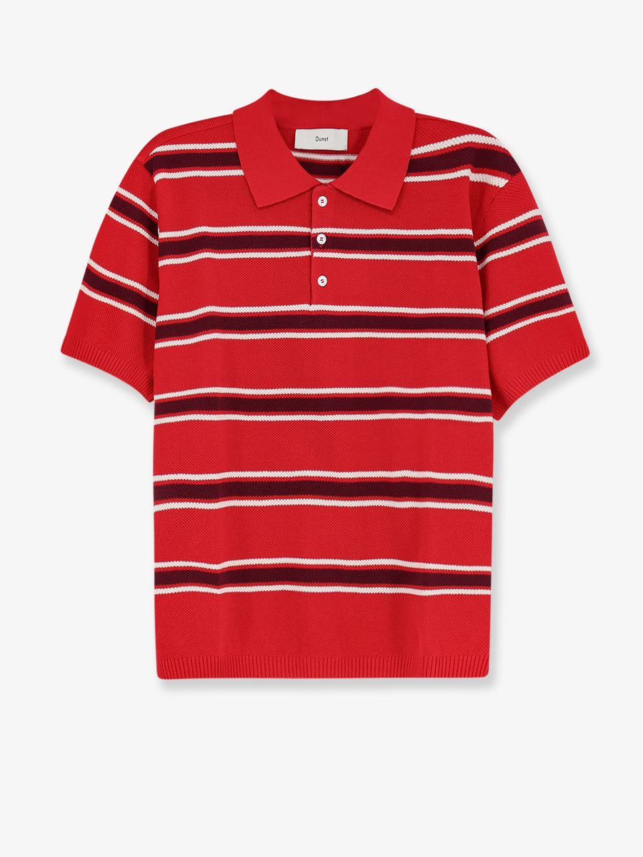 Polo Shirt Cotton Red Tops