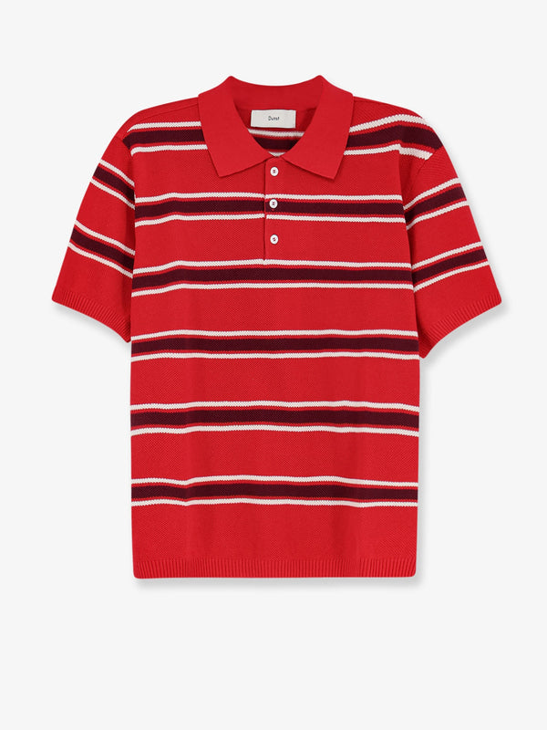 Polo Shirt Cotton Red Tops