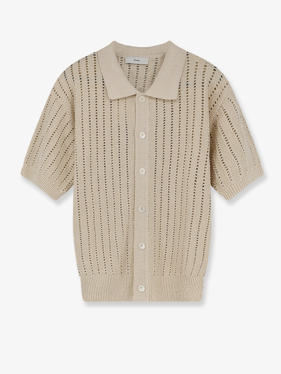 Cardigan Openwork Cotton Beige