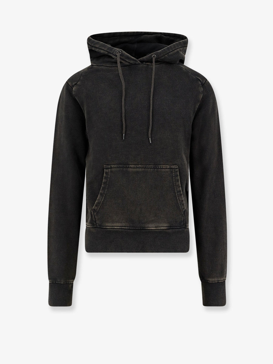 Standard Hood Cotton Sweatshirt Black Sweatshirts