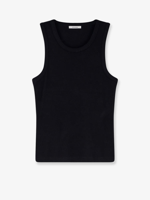 Ribbed Cotton Tank Top Black T-shirts & Jerseys