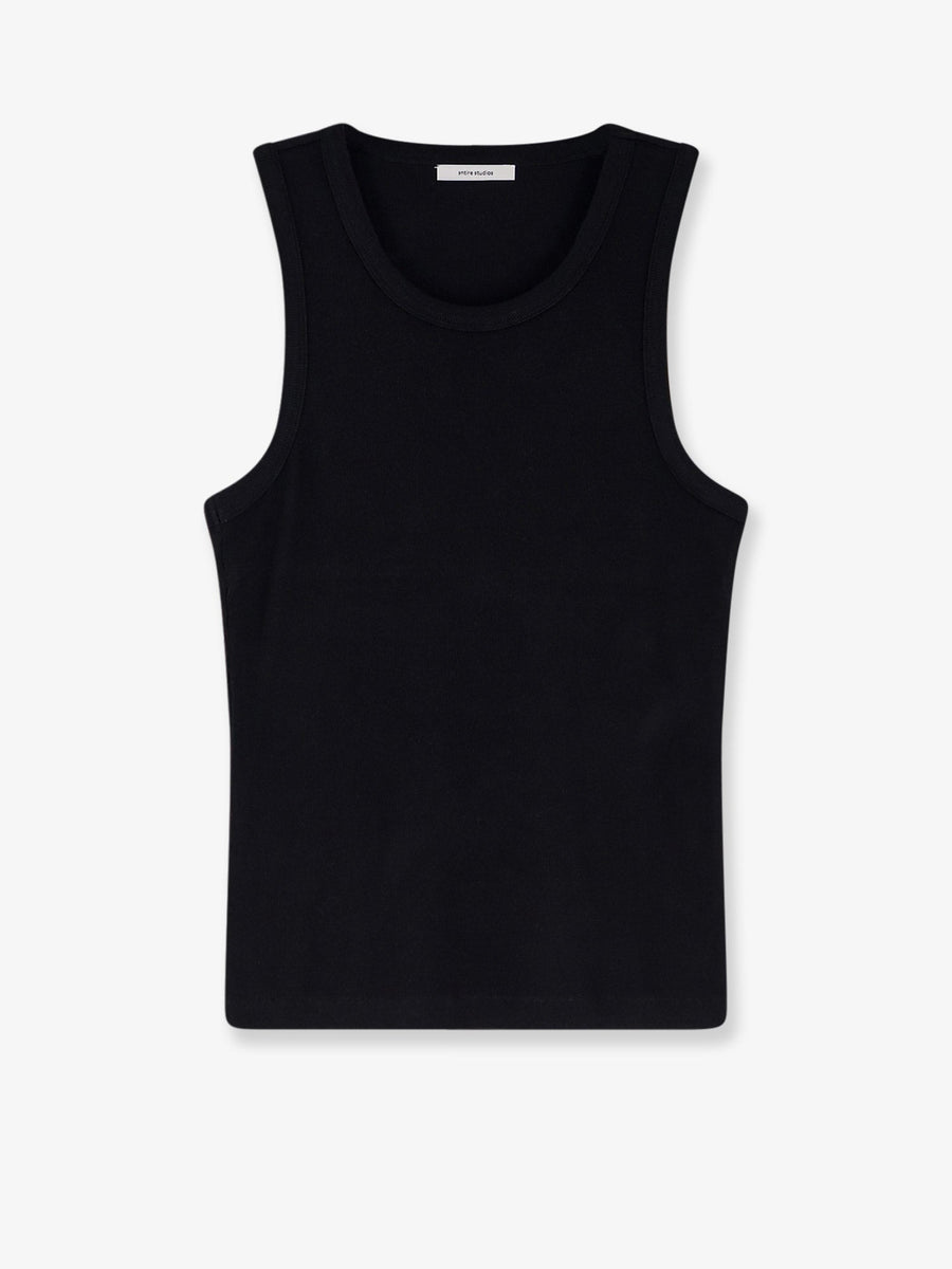 Ribbed Cotton Tank Top Black T-shirts & Jerseys