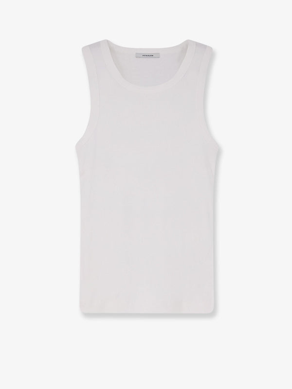 Ribbed Cotton Tank Top White T-shirts & Jerseys
