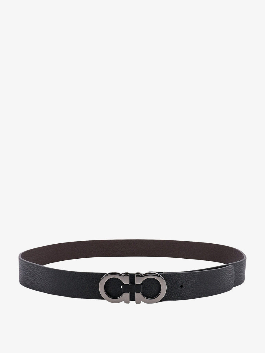 Reversible Leather Belt Black