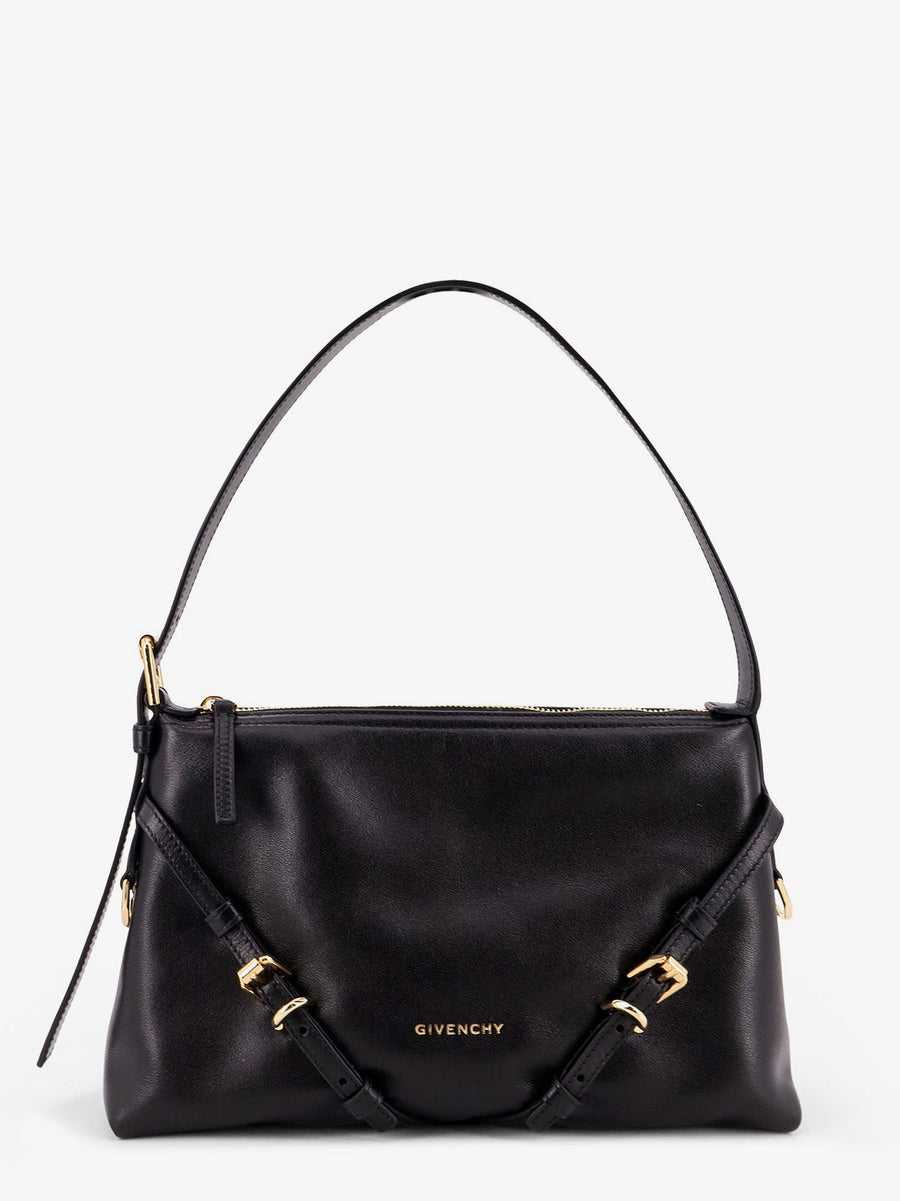 Leather Shoulder Bag Black