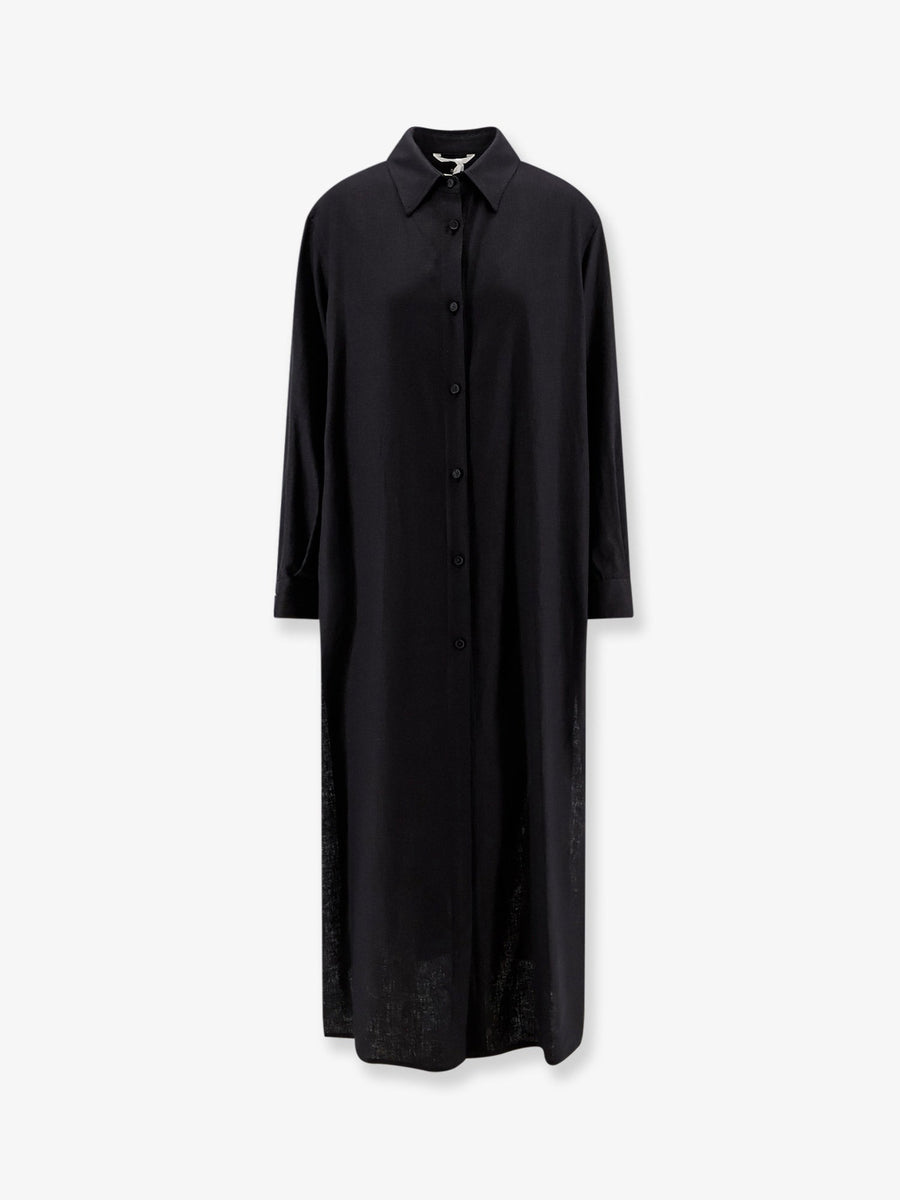 Chemisier Dress Black Linen