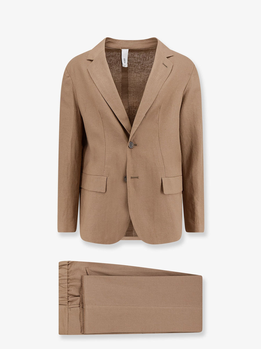Suit Galatina Brown Linen-Viscose Suits