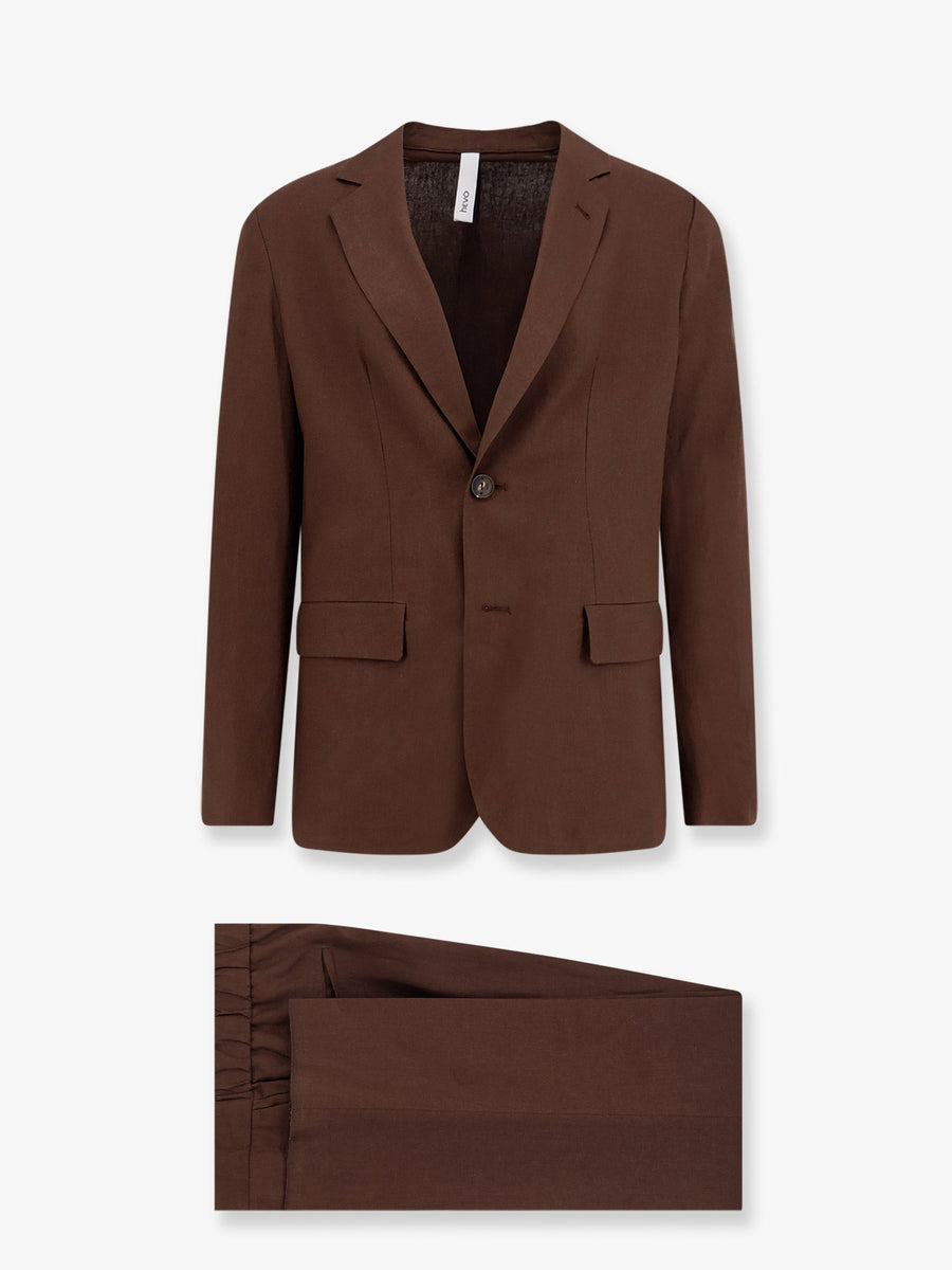 Suit Galatina Brown Linen-Blend Suits